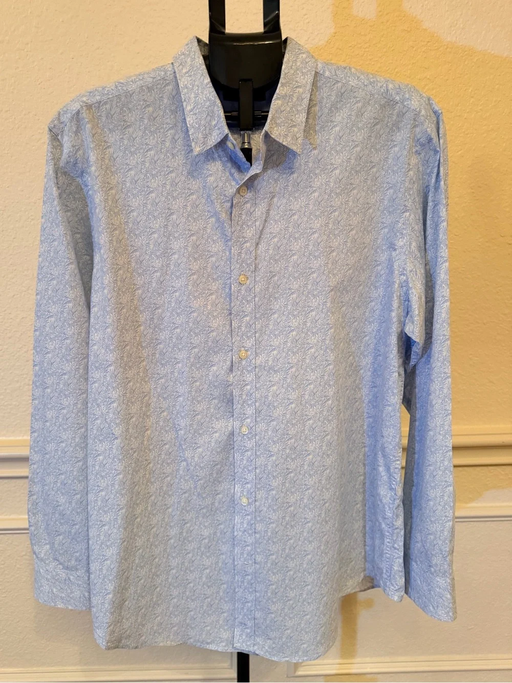 Banana Republic Light Blue Printed Button-Down Shirt